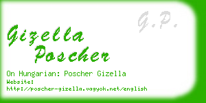 gizella poscher business card